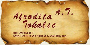 Afrodita Tokalić vizit kartica